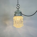 Vintage White Porcelain Pendant Light, 1970s