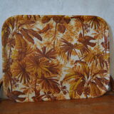 Tray with foliage decoration - 70s - authentic vintage