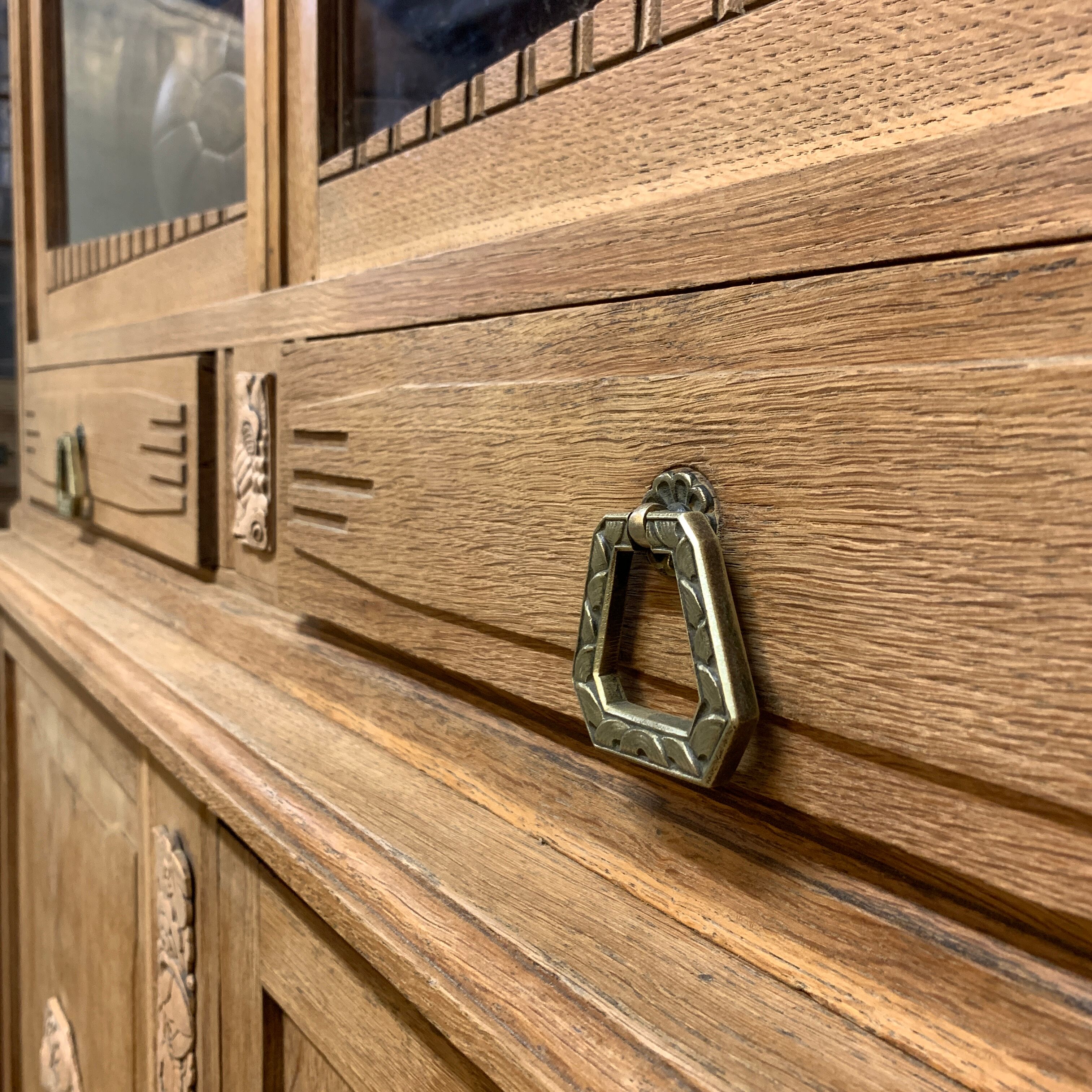 Art deco 1930 oak croass