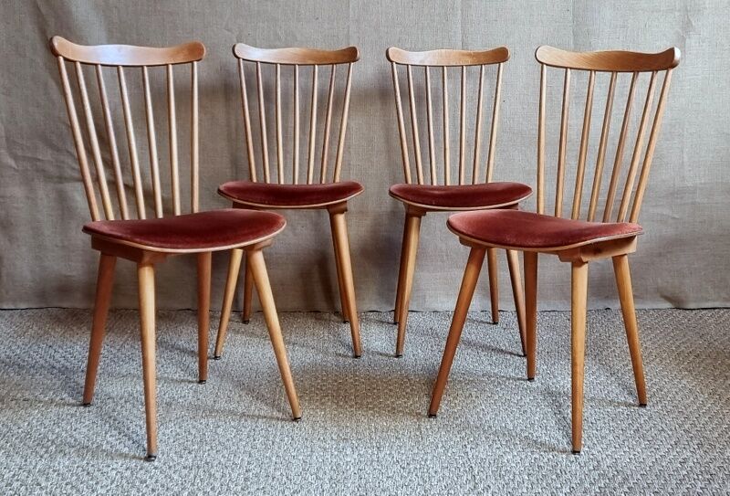 4 chairs bistro Baumann minuet-sonata years 60/70