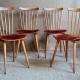 4 chairs bistro Baumann minuet-sonata years 60/70