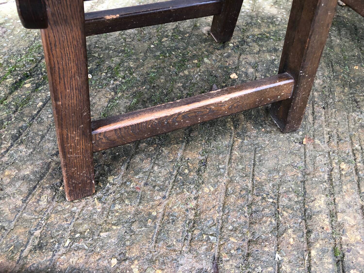 6 brutalist chairs in solid oak