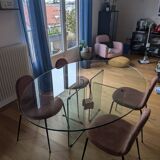 Peter Ghyczy designer dining table oval 170×130 for 4-6, up to 8 people.