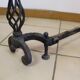 Paire de chenets en fer et bronze moderniste