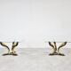 Pair of brass bird coffee tables, 1970s