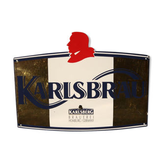 Plaque émaillée bière Karlsbrau