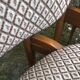 Wooden and velvet chairs 60s