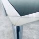 Mid-Century Smoked Glass & Chromed Steel Square Dining Table attributed to Sergio Mazza for Cinova, Italy, 1970s