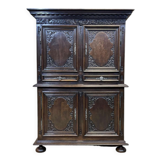 Buffet 4 portes d'époque XVIIIème en chêne