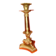 Bronze and solid brass candlestick from the "Restoration" period, electrified.