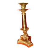 Bougeoir bronze et laiton massif époque "restauration" électrifié