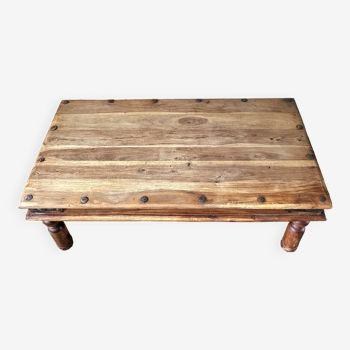 Teak coffee table with ferules