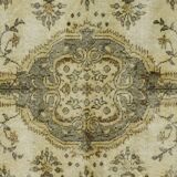 Turkish Anatolian Handmade Vintage Area Rug 205 cm x 94 cm