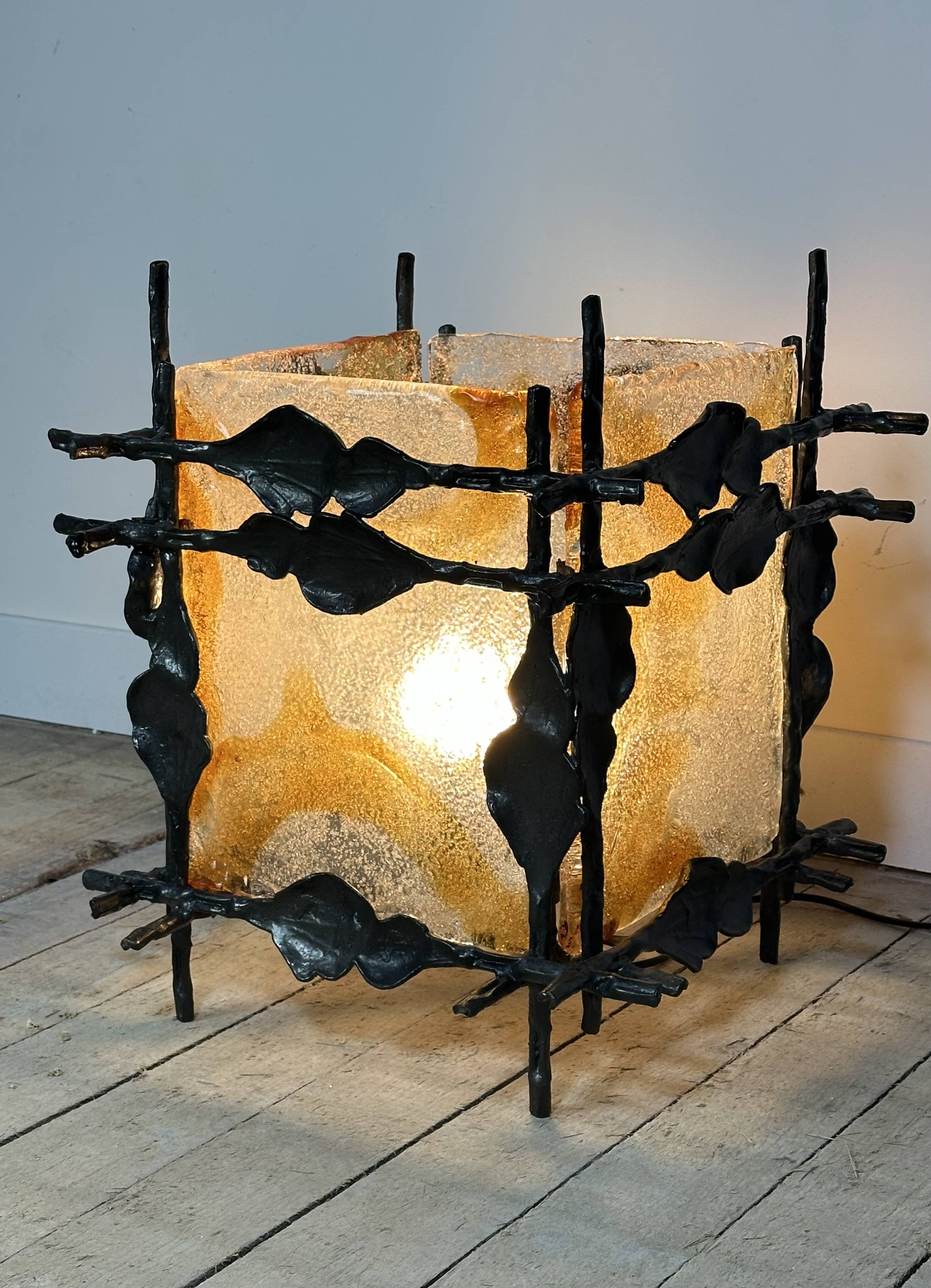 Brutalist lamp from the 1960s by Tom Ahlström and Hans Ehrich.
