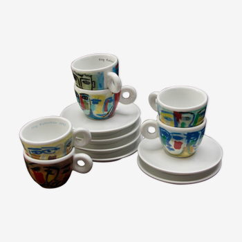 Six cups, a cafe Illy collection Sandro Chia/R. Ginori 1993