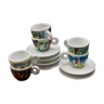 Six tasses,  a cafe Illy Collection Sandro Chia/R.Ginori 1993
