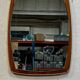 Vintage Mirror, Teak Wood, Sweden 1950's