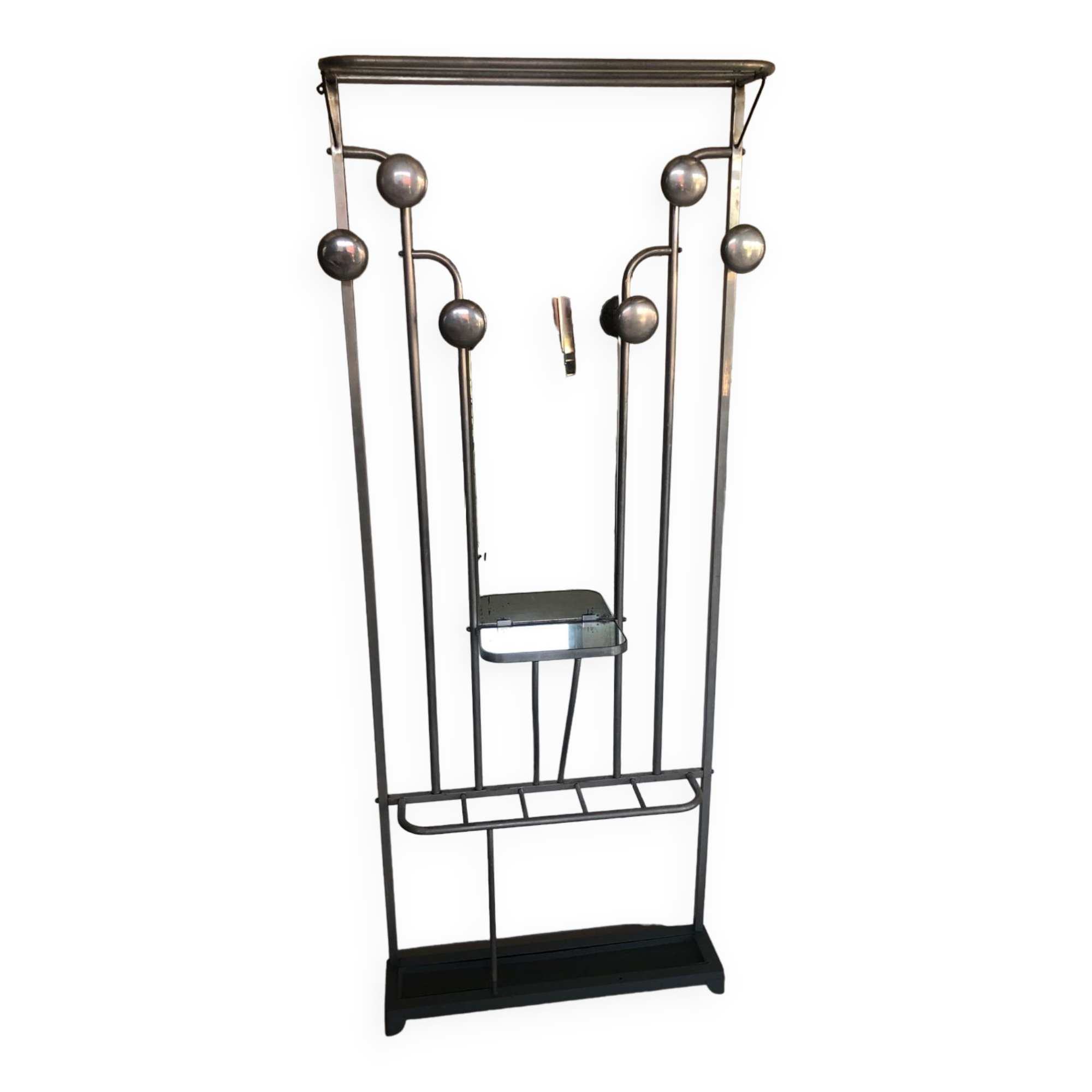 Vintage aluminum coat rack