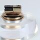 Table lighter in plexiglass and gold metal, Crespi style, 1970s.