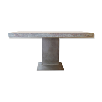 Pink console with marble top