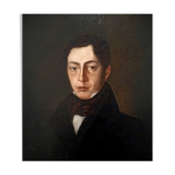 Portrait in human oil