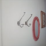 Pair of aluminum coat hooks 70s