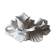 Set of 2 candlesticks in white porcelain