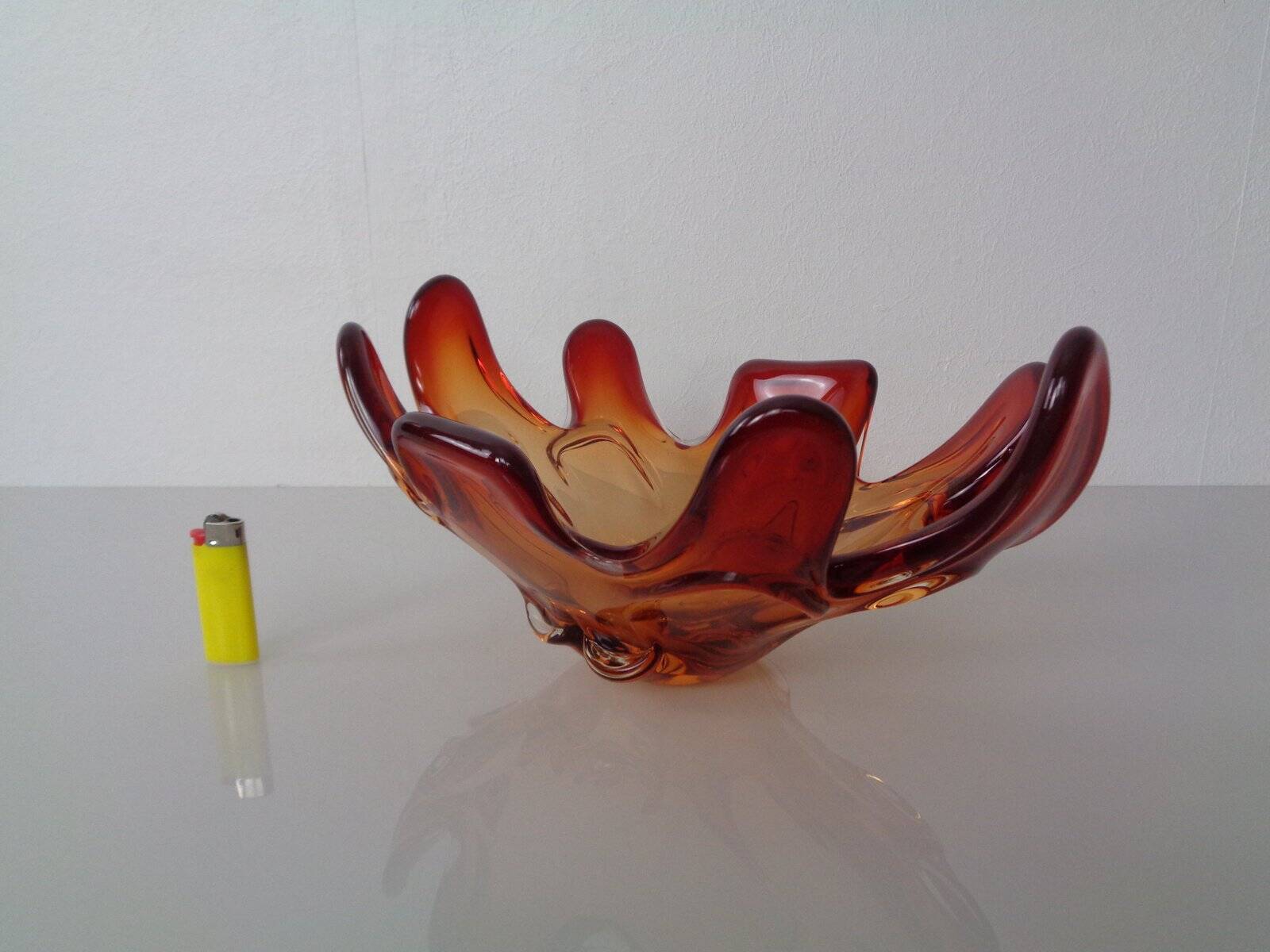 Sommerso Murano Glass Bowl, Italy, 1960s
