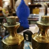 Pair of candlesticks time column Board end XVIII and early XIX