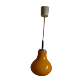 Suspension en opaline orange/jaune des années 70