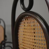 Chairs in curved beech and vienna straw, 1980s, set of 4