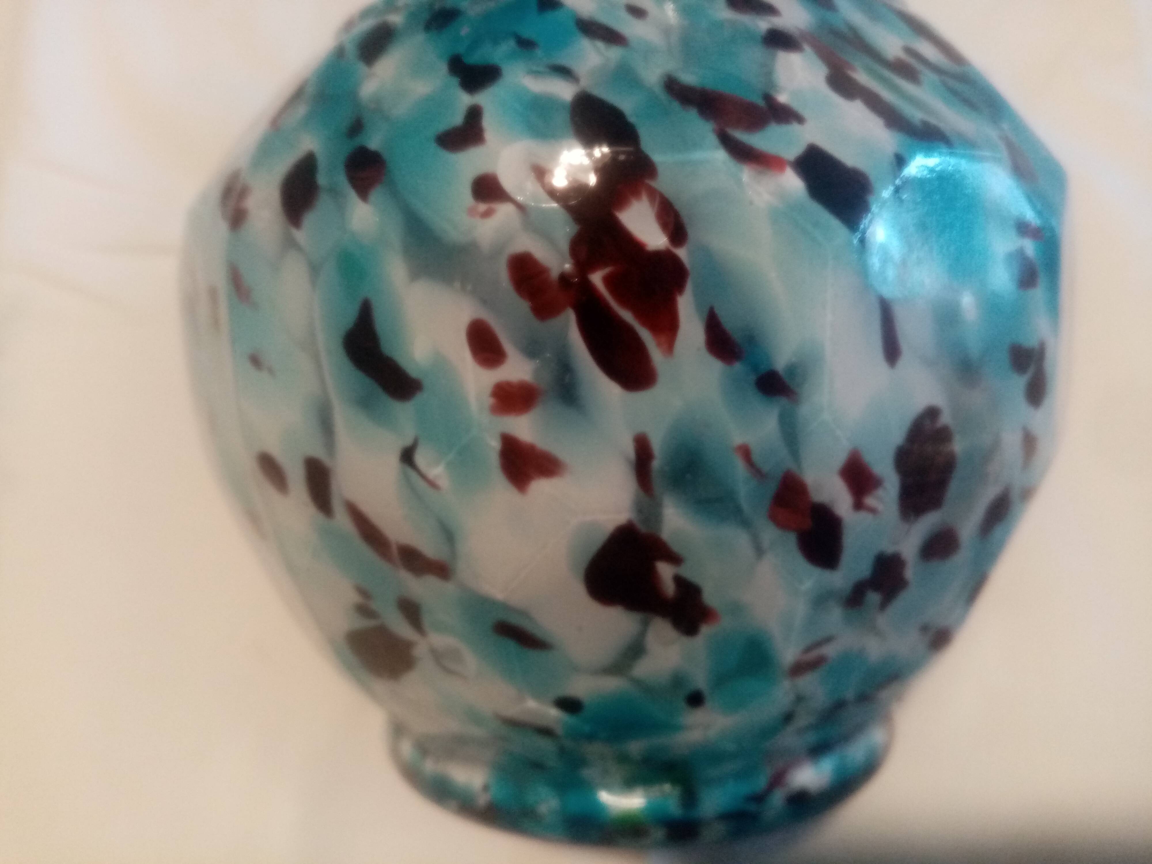 Superb old maroneen glass pate vase from the clichy crystal works