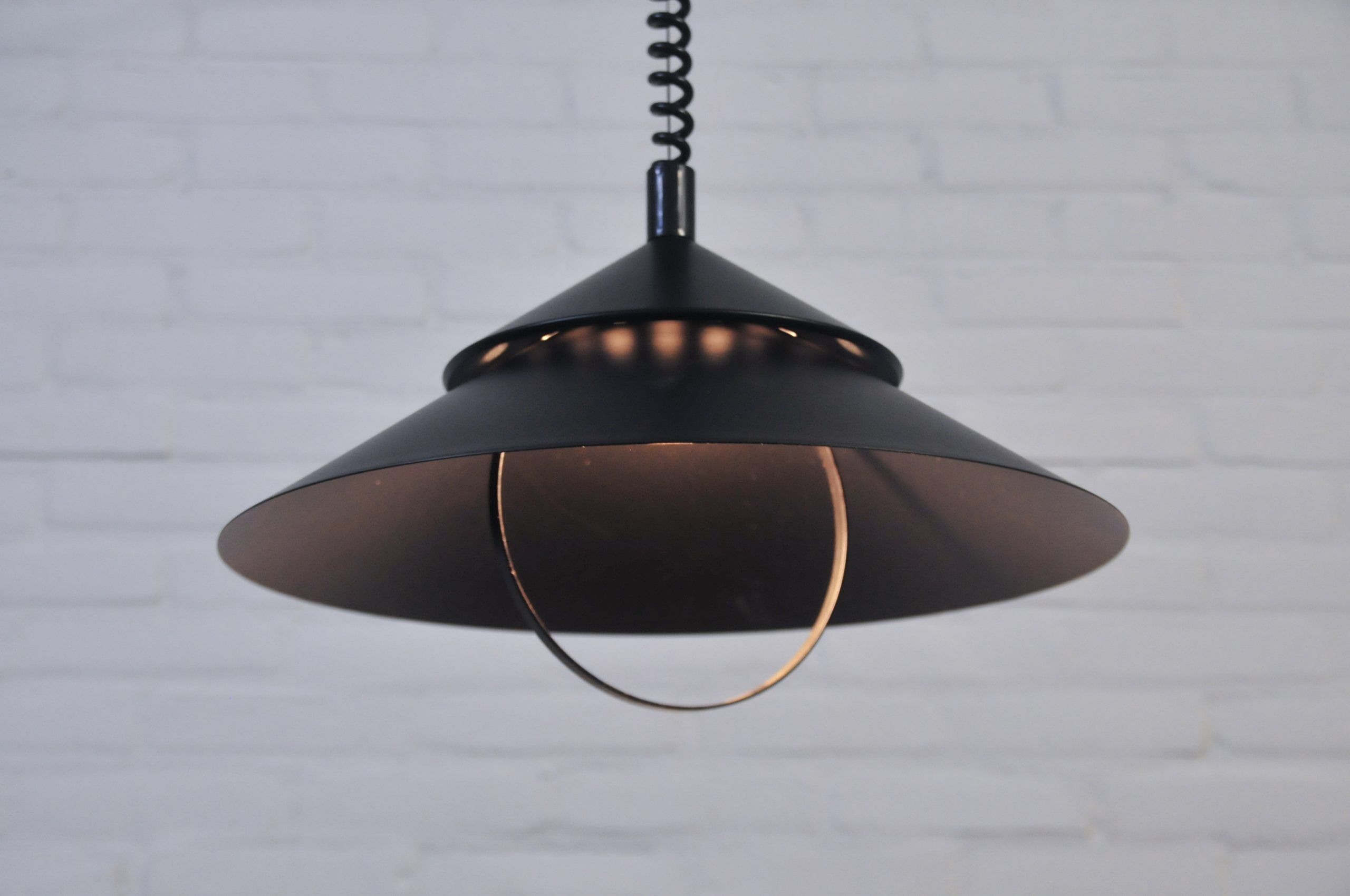 Black vintage pendant lamp from Denmark