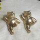 Solid brass panda-shaped wall hooks