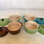 Four mini cocotte ramekins Le Creuset