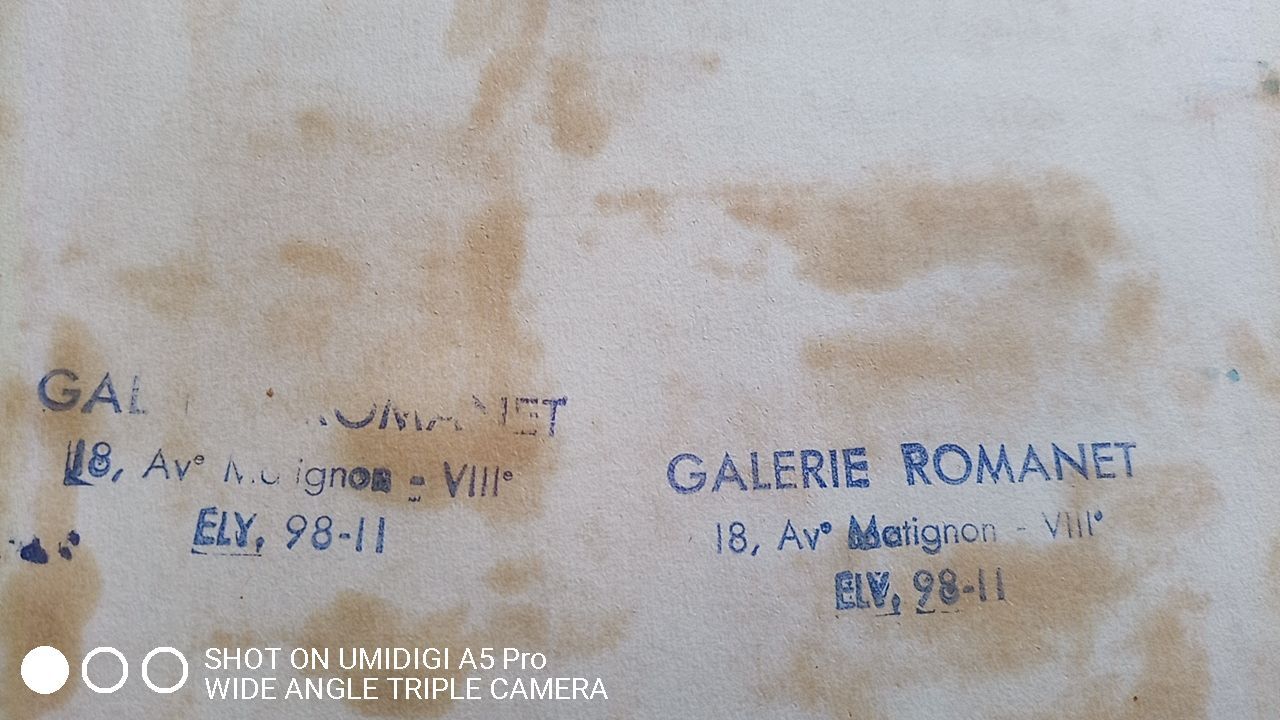 Marcel Saint-Jean (1914-1994) oil on paper - 29 x 65 cm "the red house"