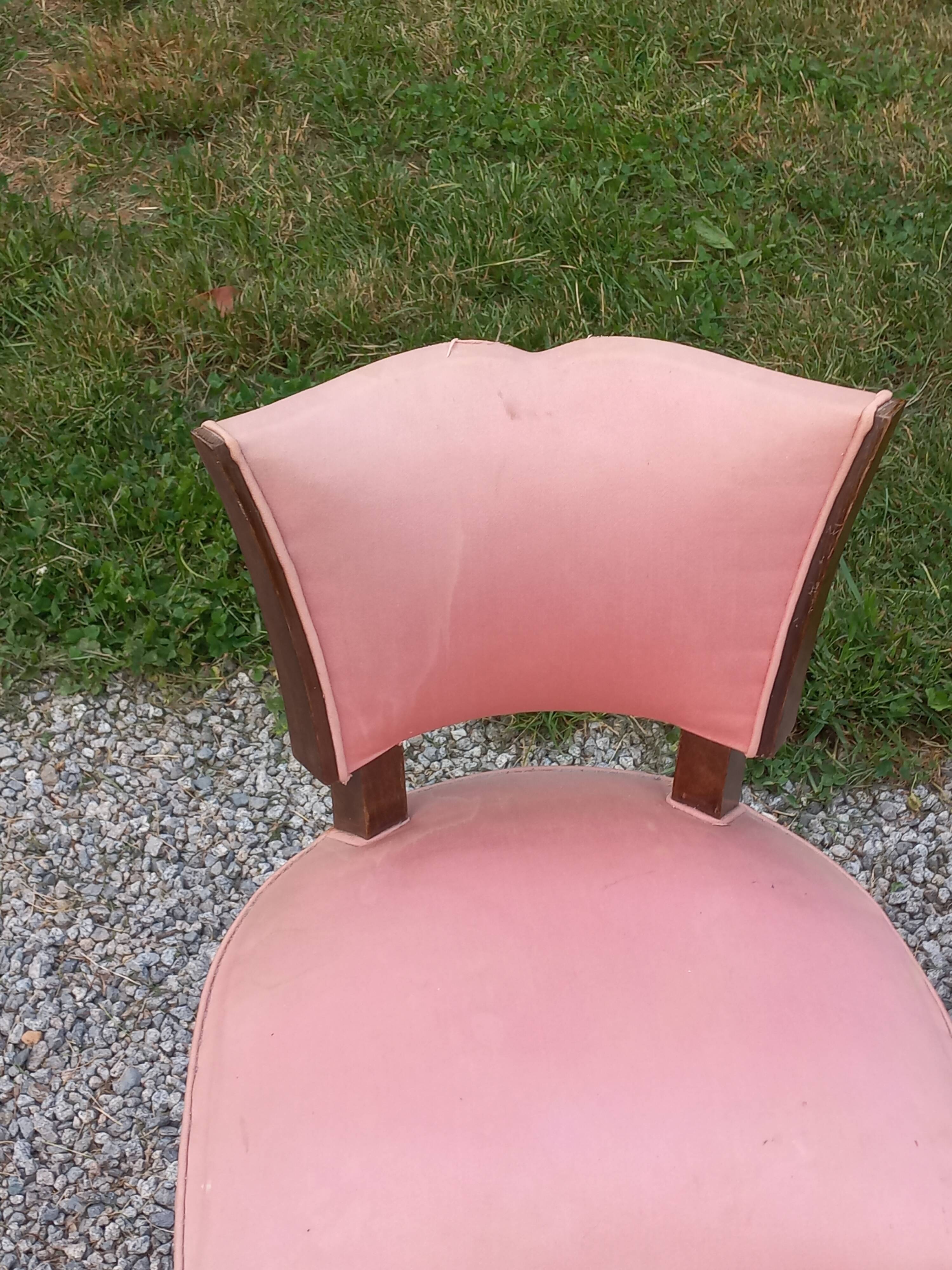 Pair of vintage low-backed bedroom chairs from the 1930s/1950s