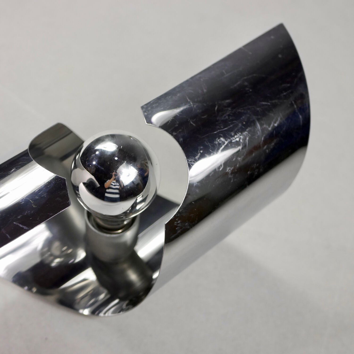 Pair of chrome wall lamps 70s