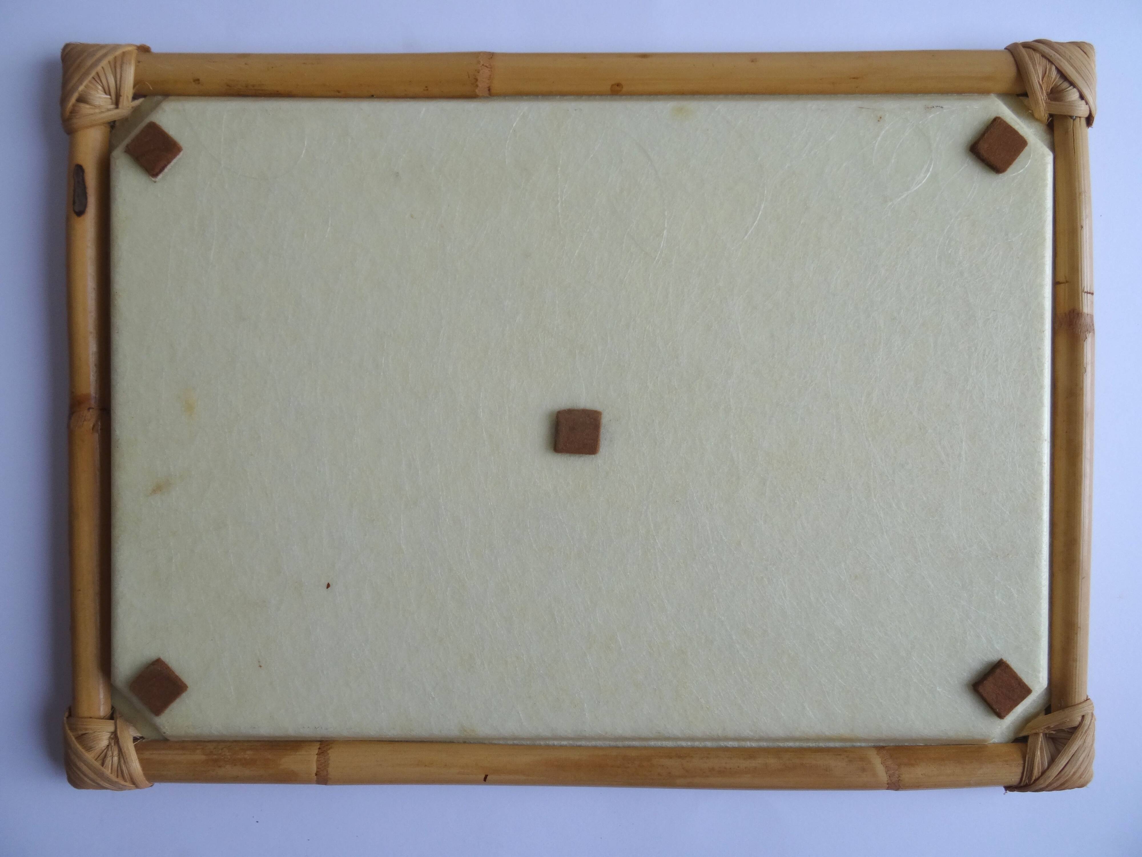 Camaieu fiberglass bamboo tray