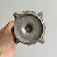 Candle holder with sculpted metal base, antique.