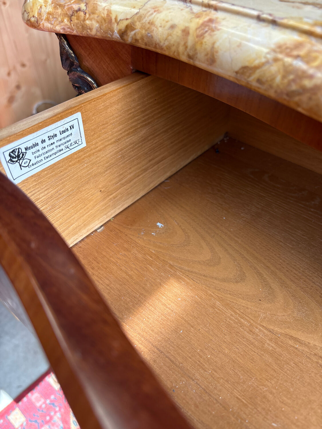 Chest of drawers with 5 drawers in louis xv style stamped skalski