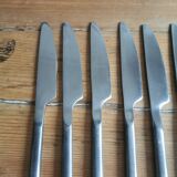 Service of 6 stainless steel and steel knives