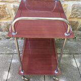 Steel and formica serving trolley