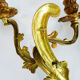 Former pair of double-light wall light in bronze or brass. Year 50 60