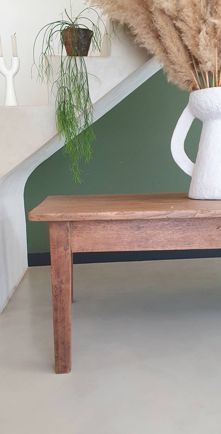 Grande table basse de ferme ancienne 220cm