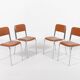 4 chaises italiennes, années 1960
