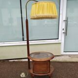 Floor lamp - wood - cane - glass