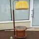 Floor lamp - wood - cane - glass