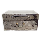 Old sheet metal filing cabinet storage box