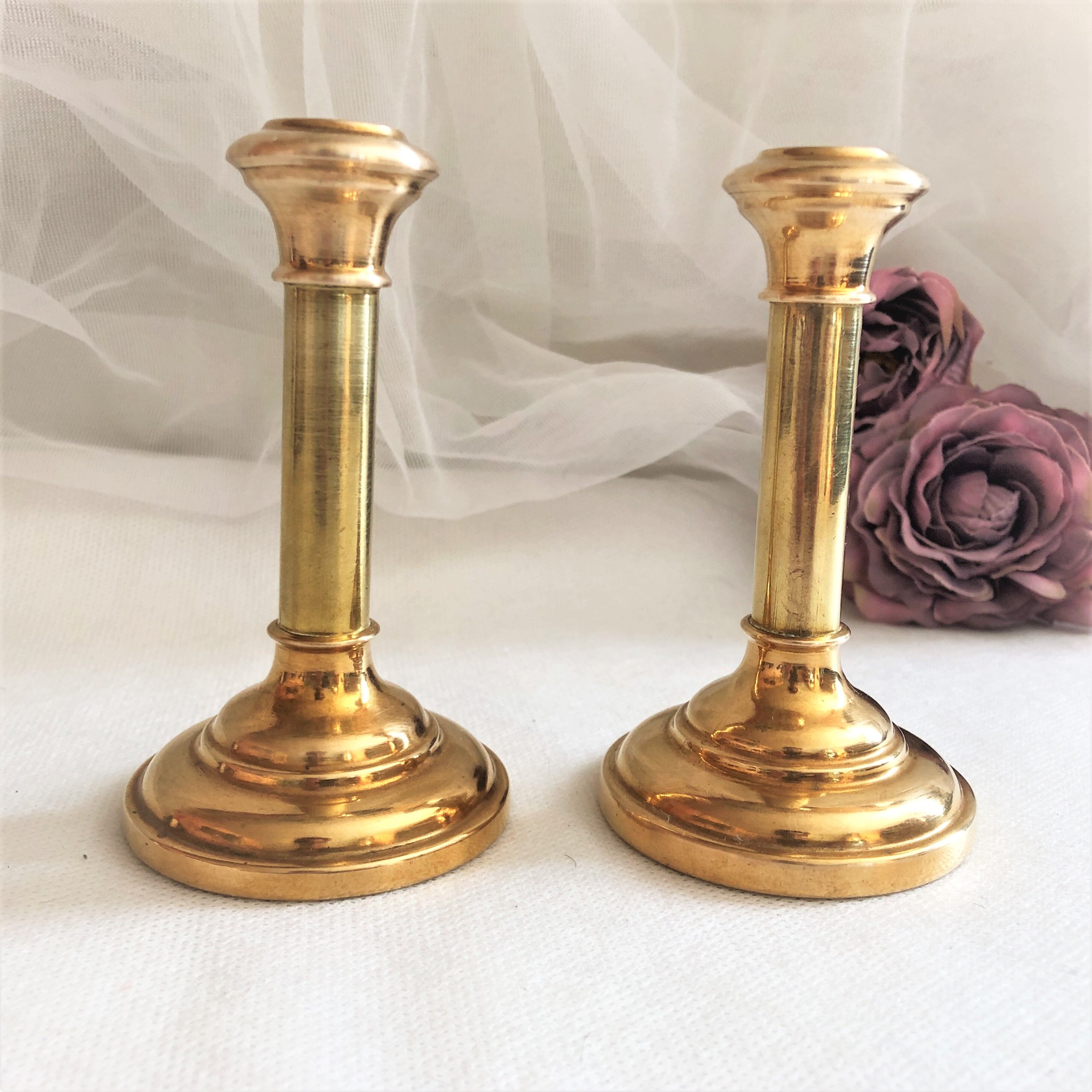 Pair of candlesticks for fine candles early twentieth century